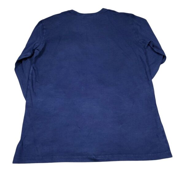 Polo Ralph Lauren Denim & Supply Slub Jersey Henley Shirt Large Tall Navy Blue - Picture 2 of 7